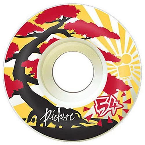 Custom Skateboard Wheels for Excellent Performance in Skateparks-Picture Wheel Co - 80A Soft Street "Kushi" Skateboard Wheels 54mm