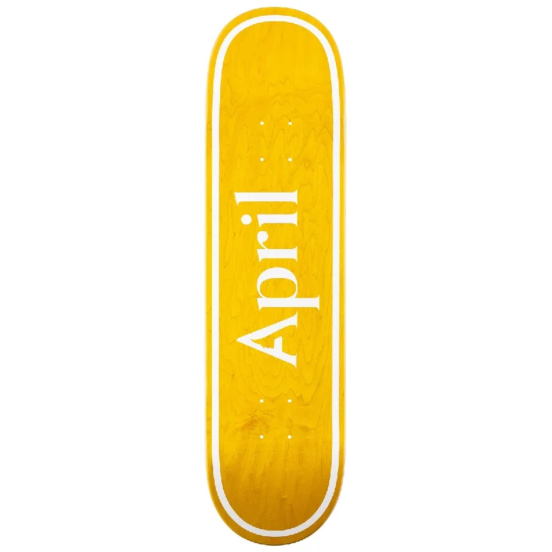 Custom Skateboard Deck for Professional Skaters-April OG Logo Skateboard Deck - Yellow - 8.00"