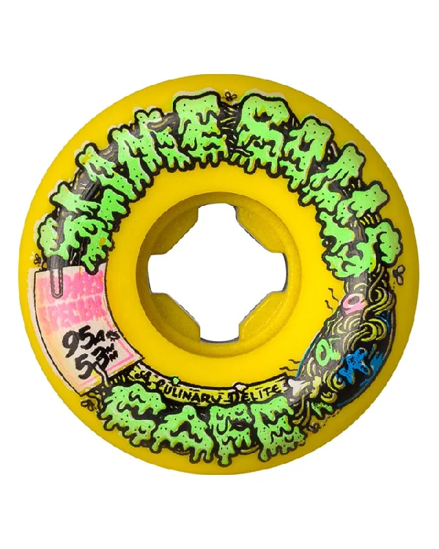 Custom Skateboard Wheels for Riders Seeking Extra Shock Absorption-Santa Cruz - Slime Balls Double Take Cafe Vomit Wheels 53MM 95A