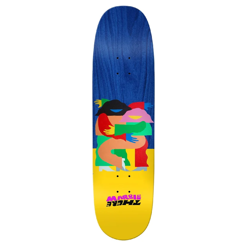 Custom Skateboard Deck with Sleek and Streamlined Profile-There Marbie Tangled Up Shaped Deck 8.5"