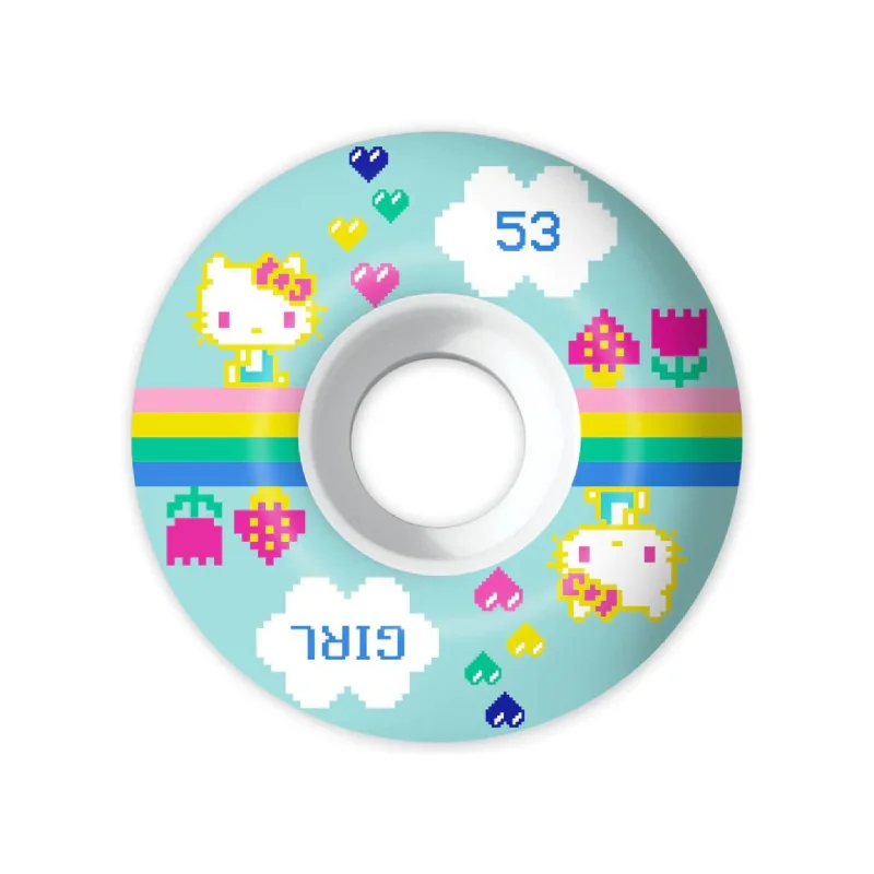 Custom Skateboard Wheels for High-Traction Skating-Girl Sanrio Arcade Staple Wheel 53mm 99a