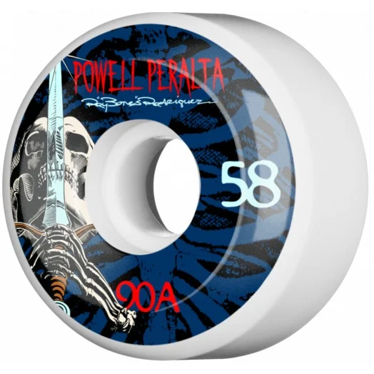 Custom Skateboard Wheels for Customized Ride Comfort and Stability-Powell Peralta - Rodriguez Skull and Sword Wheels 58mm 90a