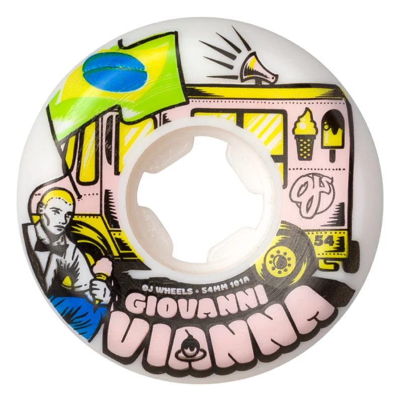 Custom Skateboard Wheels with Smooth Finish for Quiet Rolling-54mm Giovanni Vianna Elite Hardline OJ Skateboard Wheels 101a