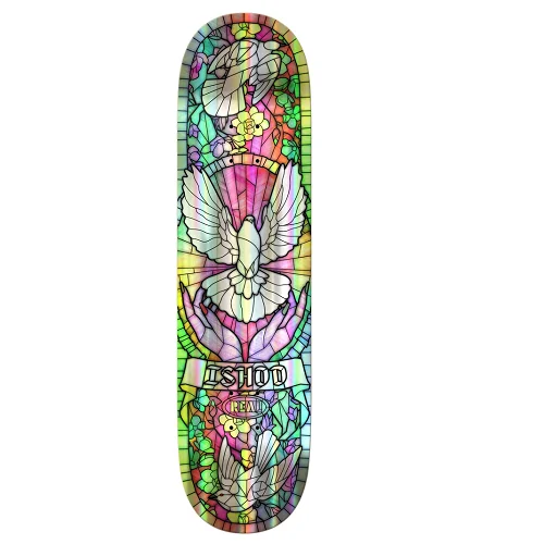 Custom Skateboard Deck with Enhanced Deck Pop-Real 8.5 Ishod Holo Foil Cathedral Twin Tail Deck