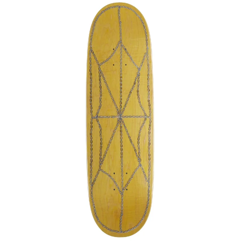 Custom Skateboard Deck for Professional Competition-CCS Chain Web Egg1 Shaped Skateboard Deck - Yellow - 9.00"