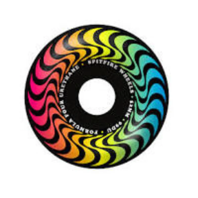 Custom Skateboard Wheels for Aggressive Riders Seeking Control-Spitfire Formula Four Radial Trippy Swirl 52mm 99a