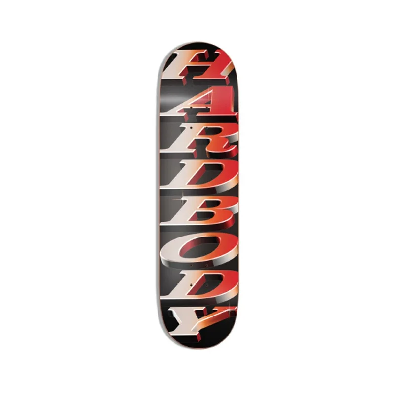 Custom Skateboard Deck with Enhanced Deck Pop-Hardbody Stacked Logo Deck Red 8.38