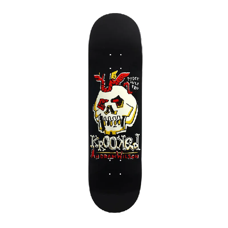 Custom Skateboard Deck for Riders with Large Feet-Krooked Wilson Posetivly Pro Deck 8.5