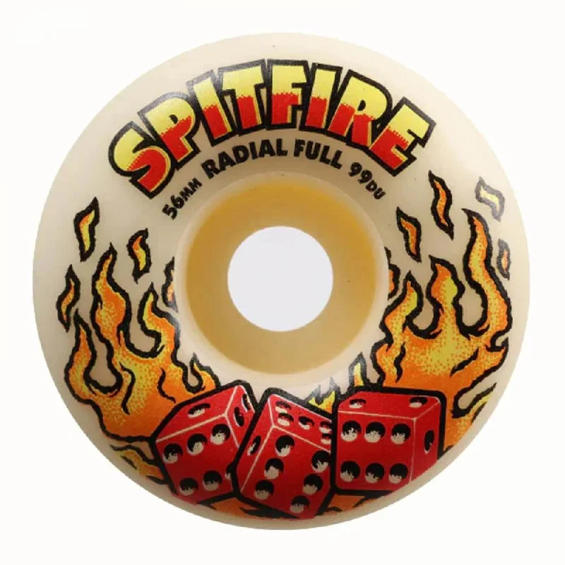 Custom Skateboard Wheels with Custom Designs-Spitfire Formula Four Skateboard Wheels F4 99 Hot Hand Radial Full - Natural