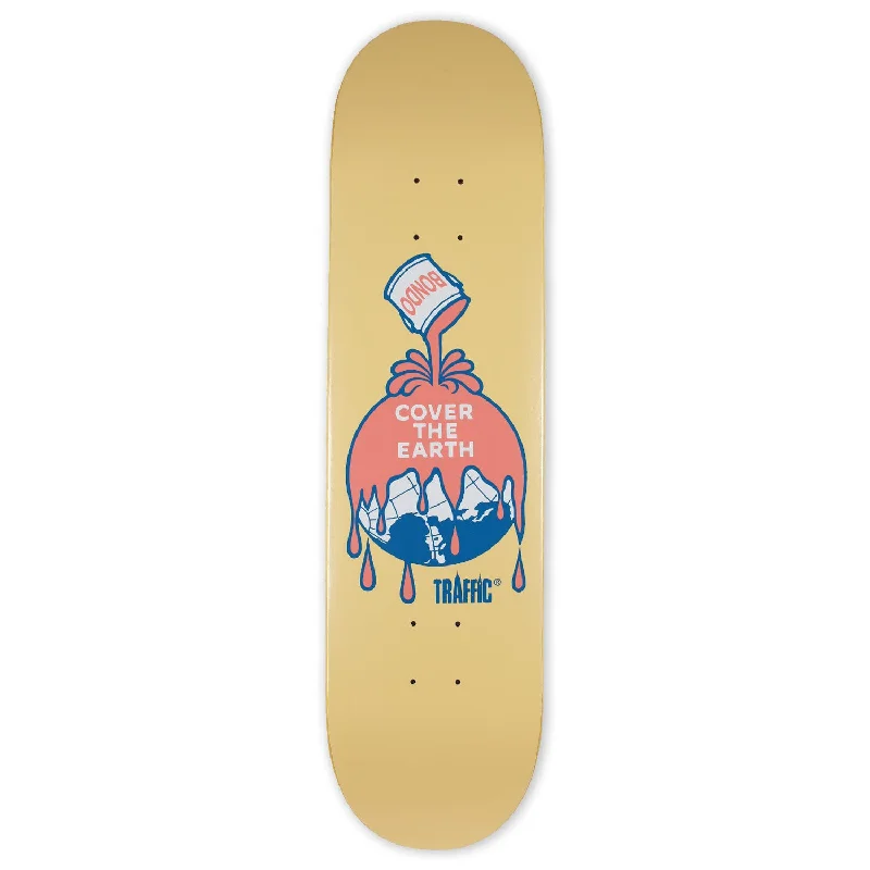 Custom Skateboard Deck for Casual Riders-Traffic Skateboards COVER THE EARTH Skateboard Deck