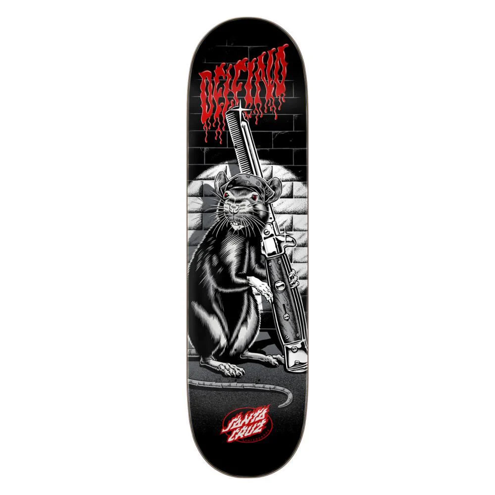 Custom Skateboard Deck with Smooth Ride in Urban Areas-Santa Cruz Skate Rat Delfino Deck 8.25