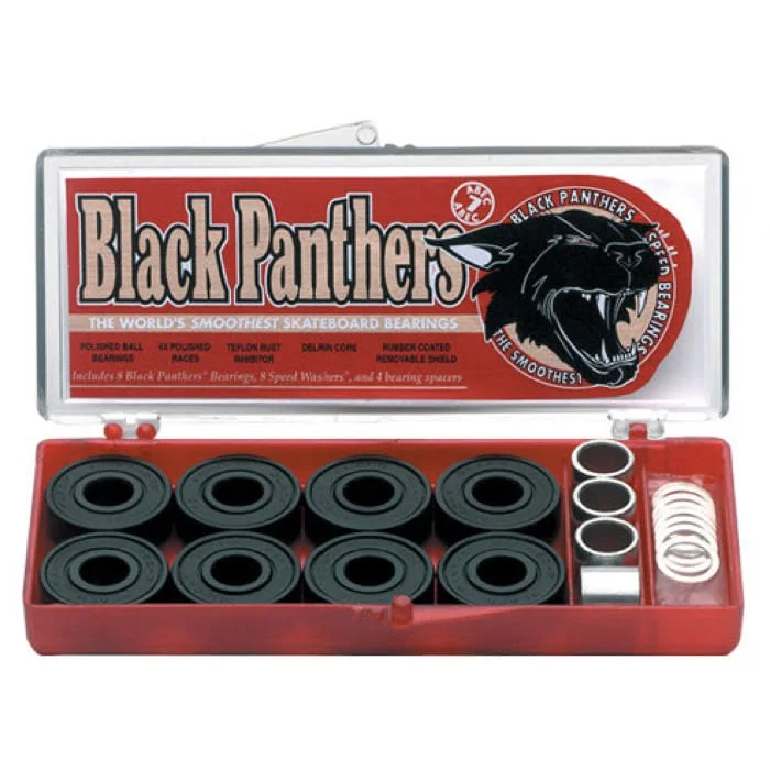 Custom Skateboard with Durable Bearings-Shortys Black Panther ABEC 7 Skateboard Bearings