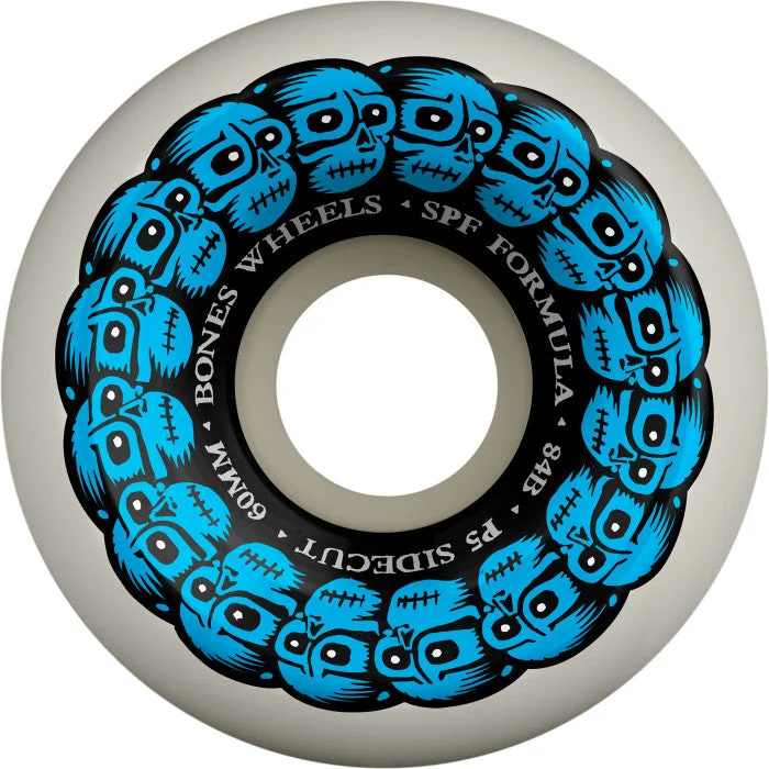 Custom Skateboard Wheels with Extra Control for Rapid Maneuvers-Bones - SPF Skateboard Wheels Circle Skulls 60mm P5 Sidecut 84B