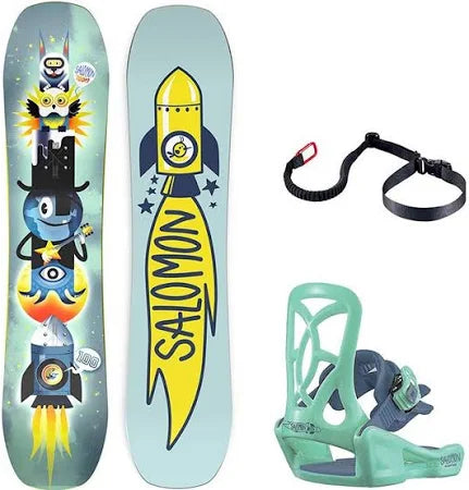 Custom Snowboard with Flex Tailored for Aggressive Riders-Salomon Junior Team Package 2025 Snowboard - 100cm