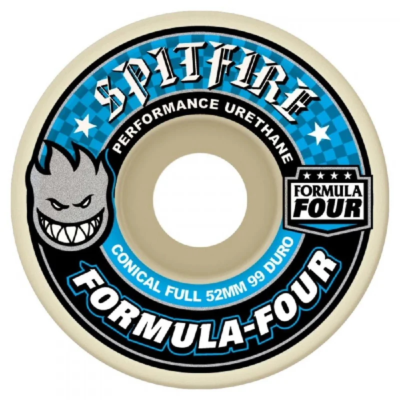 Custom Skateboard Wheels for Maximum Trick Precision-Spirtfire Formula Four Conical Full 99DU Skateboard Wheels, 54mm