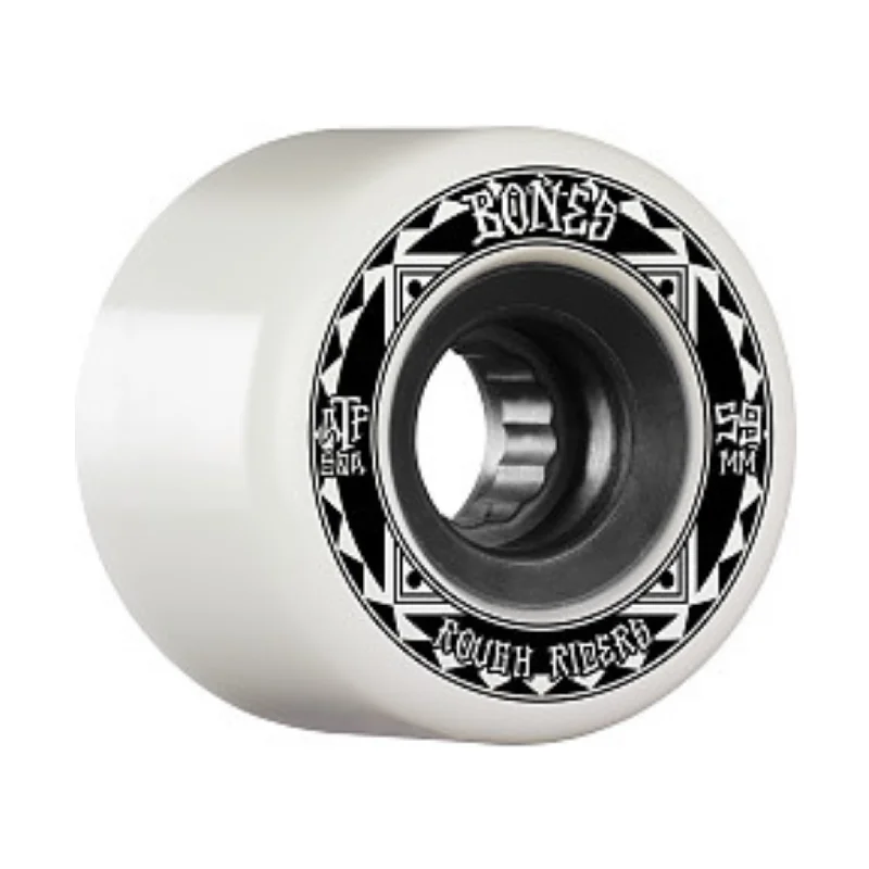 Custom Skateboard Wheels for All-Terrain Skateboarding-Bones Rough Riders Skateboard Wheels 59mm 80a - White