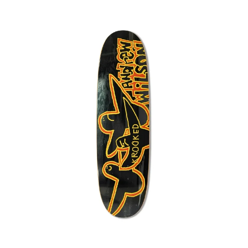 Custom Skateboard Deck for Aggressive Street Tricks-Krooked Andrew Wilson WEGG Deck - 9.1