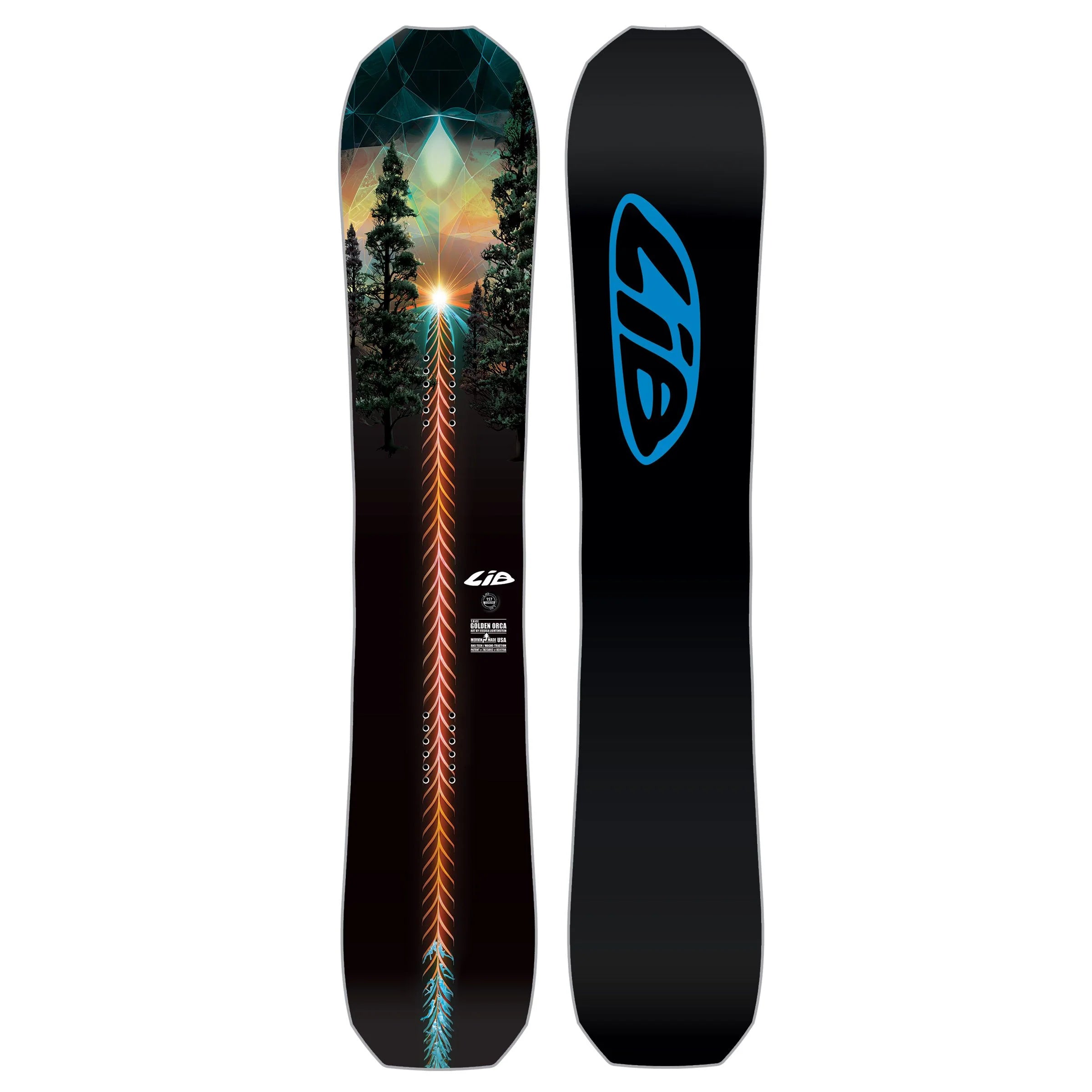 Custom Snowboard with Maximum Edge Control-2025 Golden Orca | Asst. Sizes