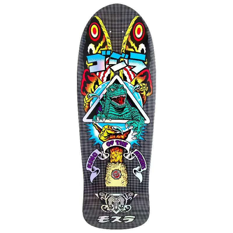 Custom Skateboard Deck with Easy Grip for Beginners-Santa Cruz x Godzilla Mothra Natas Shaped deck 10.5" x 30.14"