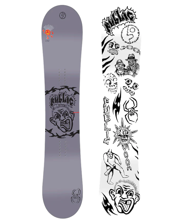 Custom Snowboard for Winter Adventures-Public Disorder Snowboard 2025 - 152cm