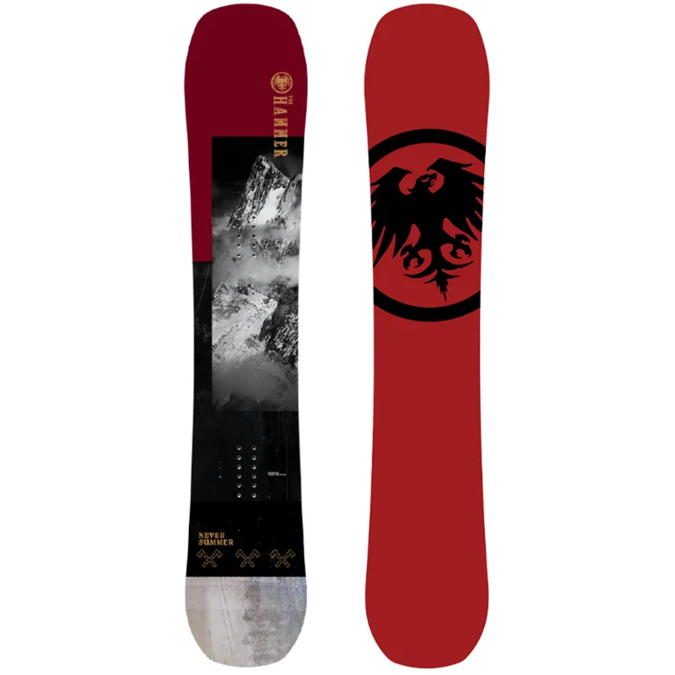 Custom Snowboard with Durable and Resistant Construction-Never Summer Hammer Snowboard 2023