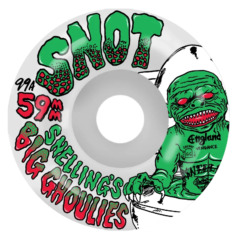 Custom Skateboard Wheels for Advanced Riders-Snot Snellings Ghoulies 59mm 99A Glow in the Dark Conical Skateboard Wheel