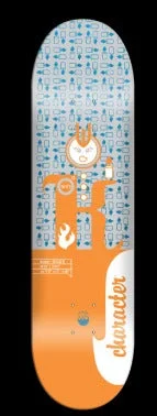 Custom Skateboard Deck with High-Speed Performance for Downhill-Character Kelvin Re-Issue Deck 8.0 (Orange)