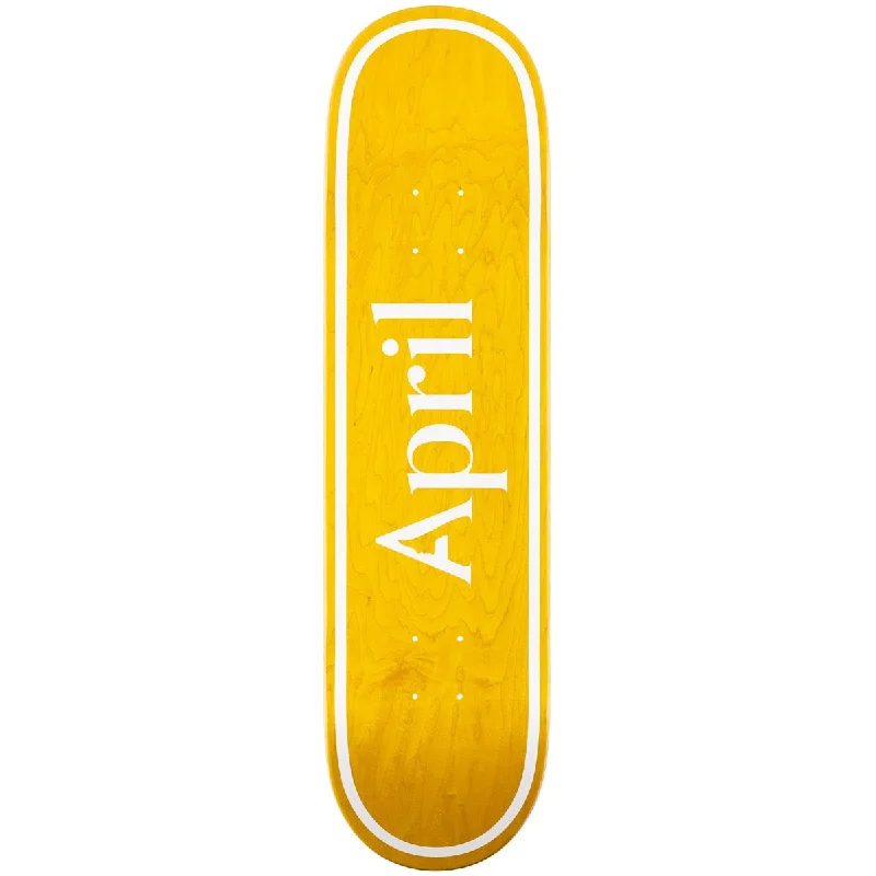 Custom Skateboard Deck with Unique Designs-April OG Logo Skateboard Deck - Yellow - 8.25"