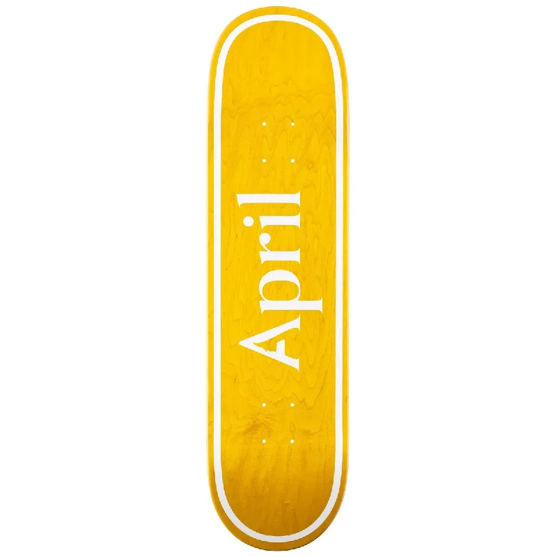 Custom Skateboard Deck with Extra Grip-April OG Logo Skateboard Deck - Yellow - 8.125"