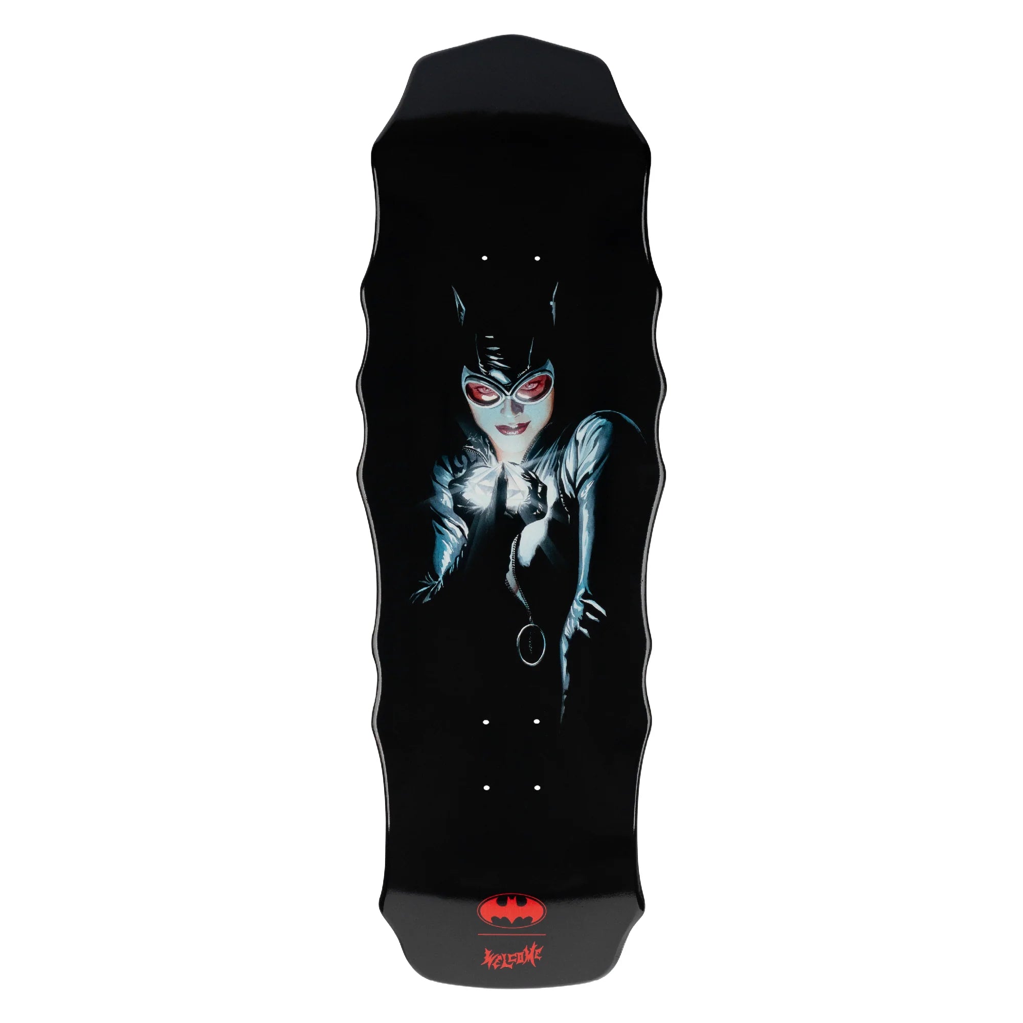 Custom Skateboard Deck with Extra Tail for Kickflips-WELCOME Batman x Welcome Catwoman On Widow 10.0 Skateboard Deck