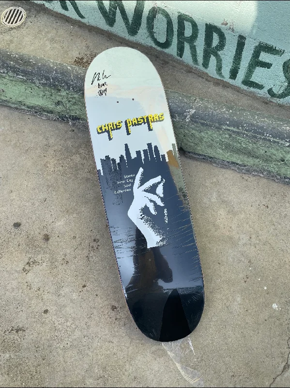 Custom Skateboard Deck with Low Profile Design for Easy Board Control-SIGNED 1994 Reissue, Chris Pastras "Inner City Soul" 8.5"