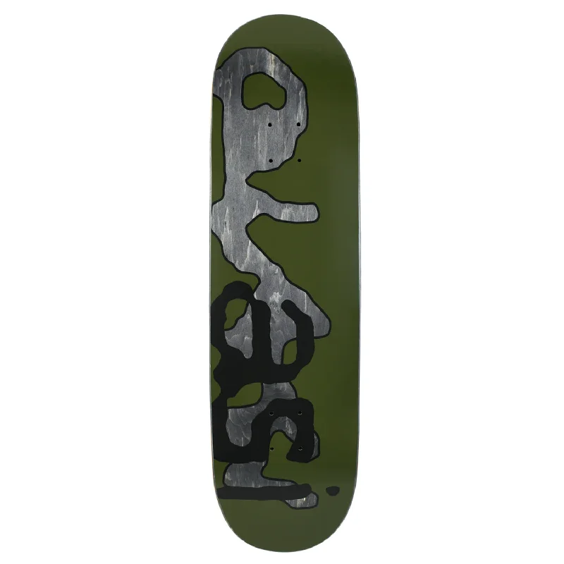 Custom Skateboard Deck with Professional Concave-Quasi - 8.75" Lowercase - Olive