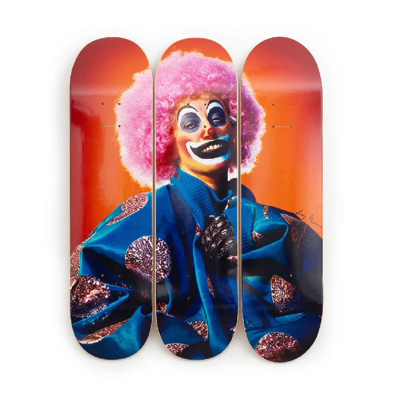 Custom Skateboard Deck with Extra Grip-Untitled #414 (Clown) Skateboard Decks by Cindy Sherman