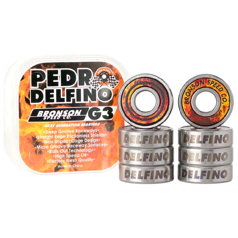 Custom Skateboard for Technical Skating-Bronson Speed Co Pedro Delfino Pro G3 Skateboard Bearings