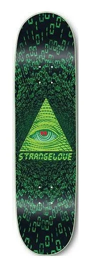 Custom Skateboard Deck with Smooth Tail and Nose-Strangelove Todd Bratrud All Seeing Eye (8.0")