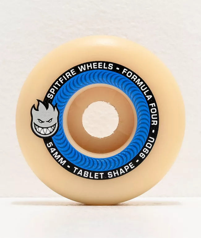 Custom Skateboard Wheels for Maximum Comfort in Long Rides-Spit Fire- F4 99a TABLET 54mm NAT-BLUE