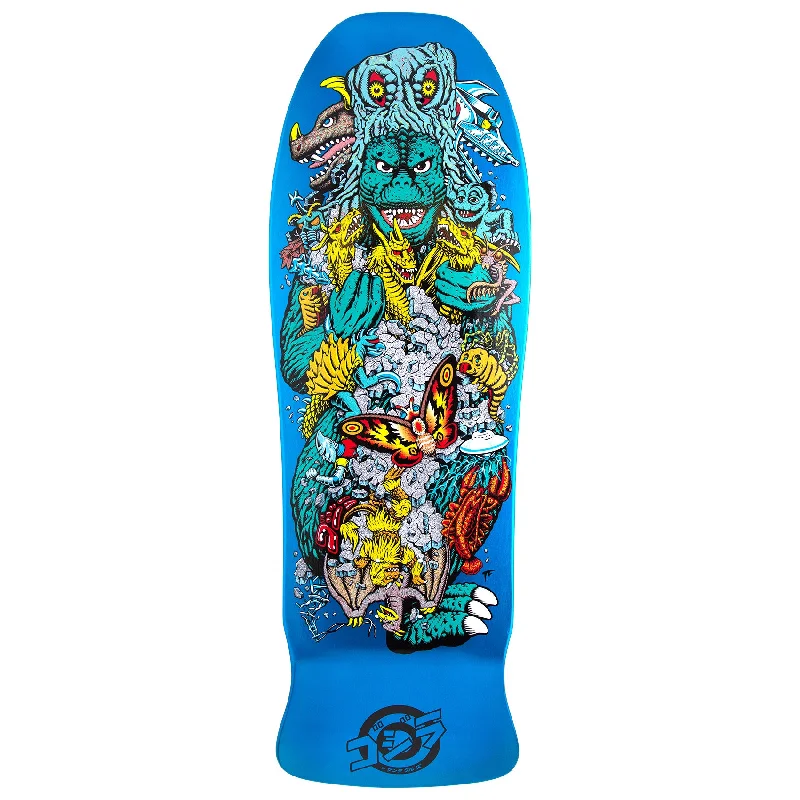 Custom Skateboard Deck for High-Speed Rides-Santa Cruz x Godzilla Kaiju Roskopp Shaped Deck 10.12" x 30.12"