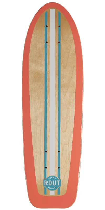 Custom Skateboard Deck with Wide Platform-Rout Pinstripe Cruiser Skateboard Deck