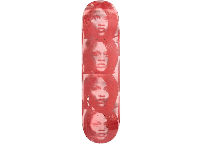 Custom Skateboard Deck with Lightweight Wood Core-Supreme "Lil Kim" Skateboard Deck Red