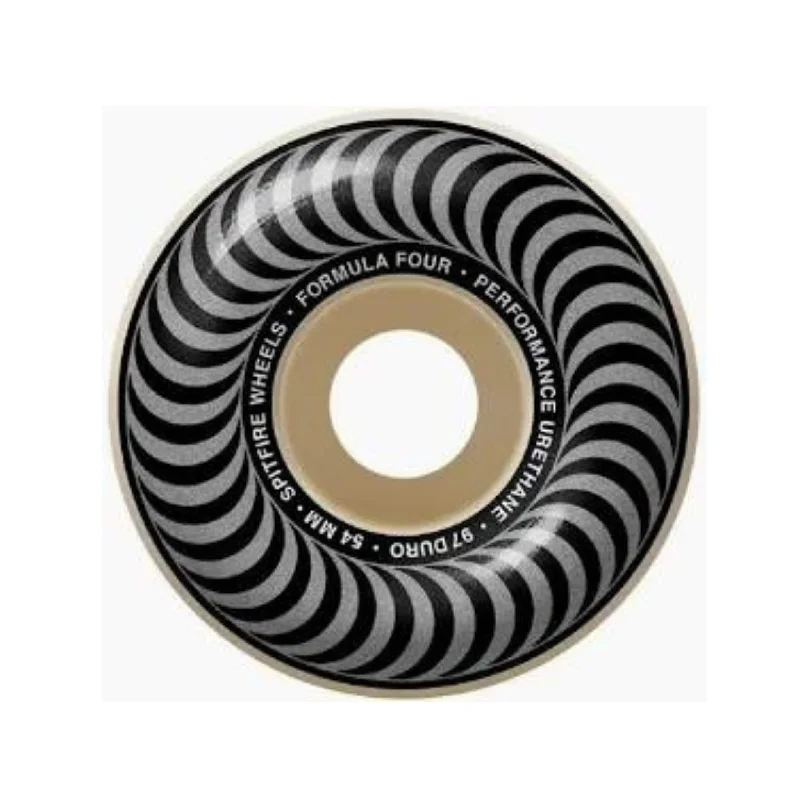 Custom Skateboard Wheels for Reduced Vibrations during Riding-Spitfire Formula Four Classic Silver 54mm 99a