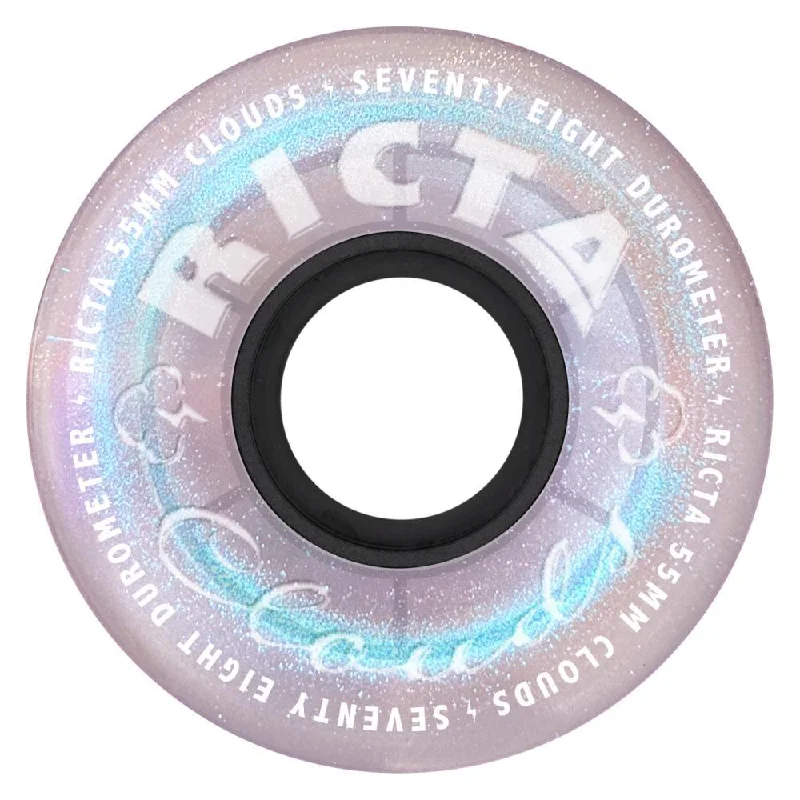 Custom Skateboard Wheels for Park Skating and Ramp Dominance-Ricta Skateboard wheels Iridescent Clouds 78a Pink 55mm