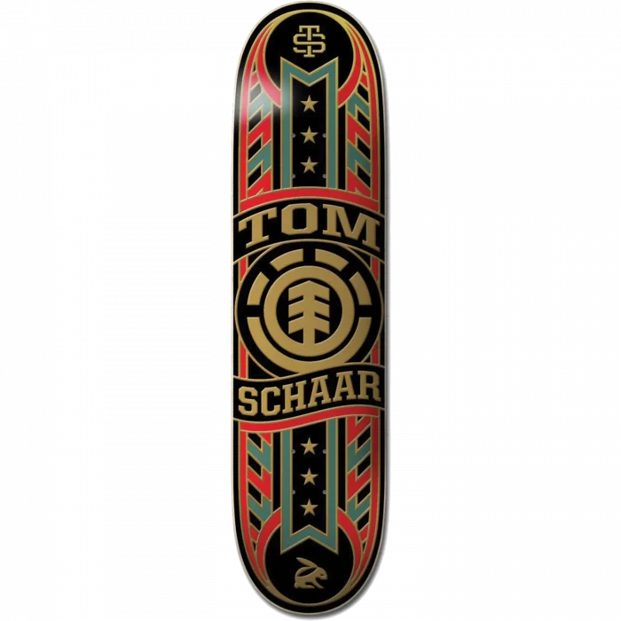 Custom Skateboard Deck with Professional Flex Design-Element Schaar Banner Year 8.25" Skateboard Deck