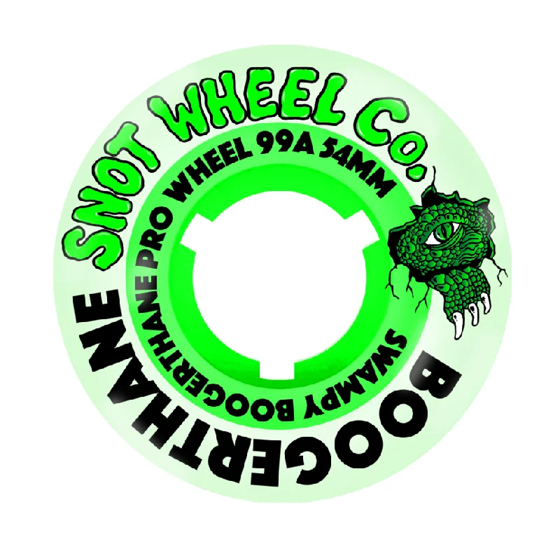 Custom Skateboard Wheels for Fast-Paced Street Skating-Snot Swampy Gator Boogerthane Green/Glow 54mm 99A Skateboard Wheel