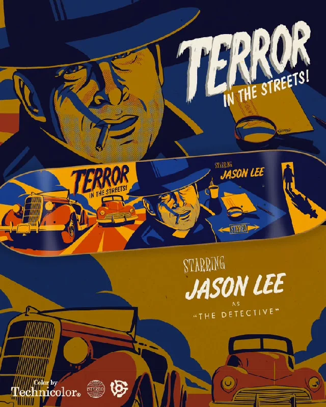 Custom Skateboard Deck for Speed and Control on Ramps-Jason Lee 'Lee "Detective"', 8.25", 8.38", & 8.5"