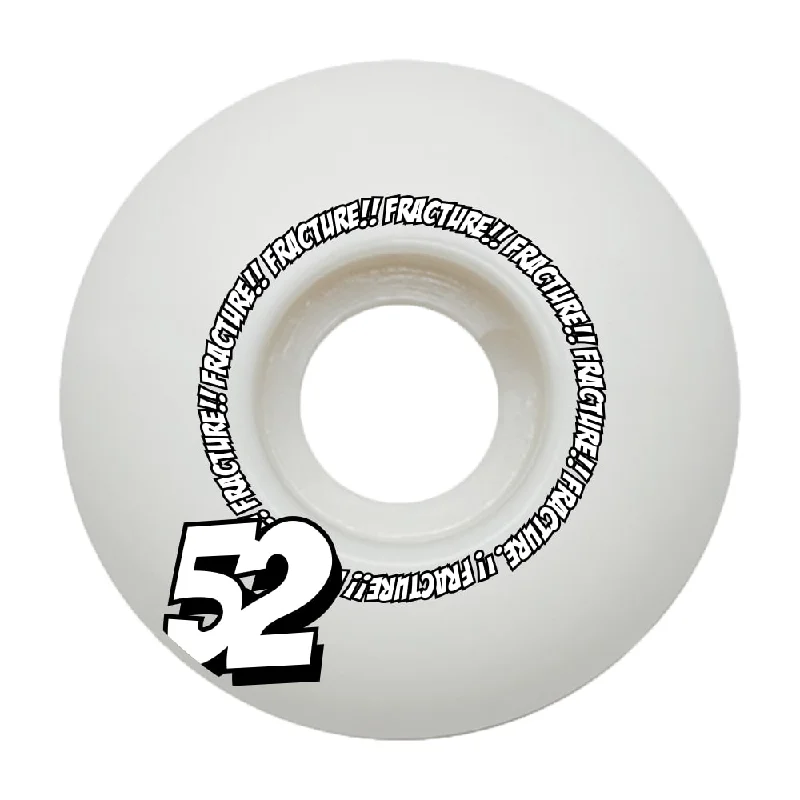 Custom Skateboard Wheels for High-Speed Performance and Control-Fracture Comic Classic 52mm 100A Skateboard Wheels - White