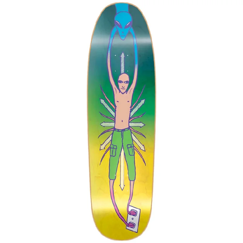 Custom Skateboard with Wooden Deck-New Deal Mike Vallely Alien HT Neon Skateboard Deck