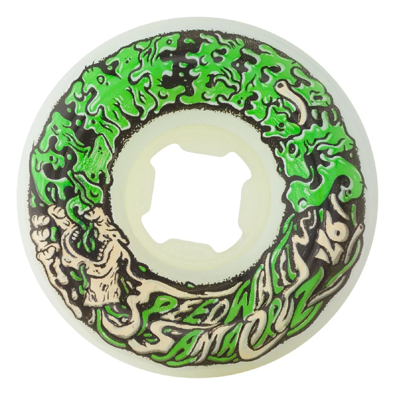 Custom Skateboard Wheels with Customizable Textures for Grip-54mm Vomit Mini 2 White Green 97a Slime Balls