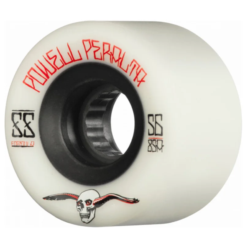 Custom Skateboard Wheels with Optimal Hardness for Every Rider-Powell Peralta G-Slides Soft Slide Formula 59mm - White