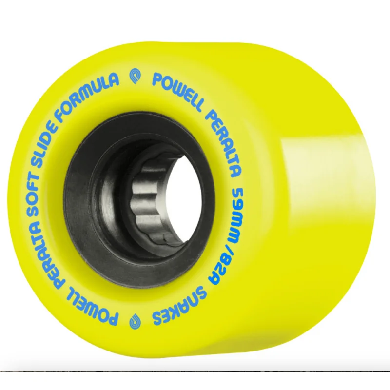 Custom Skateboard Wheels with High-Impact Material for Skating Tricks-Powell Peralta Soft-Slides Skateboard Wheela 59mm 82a - Yellow