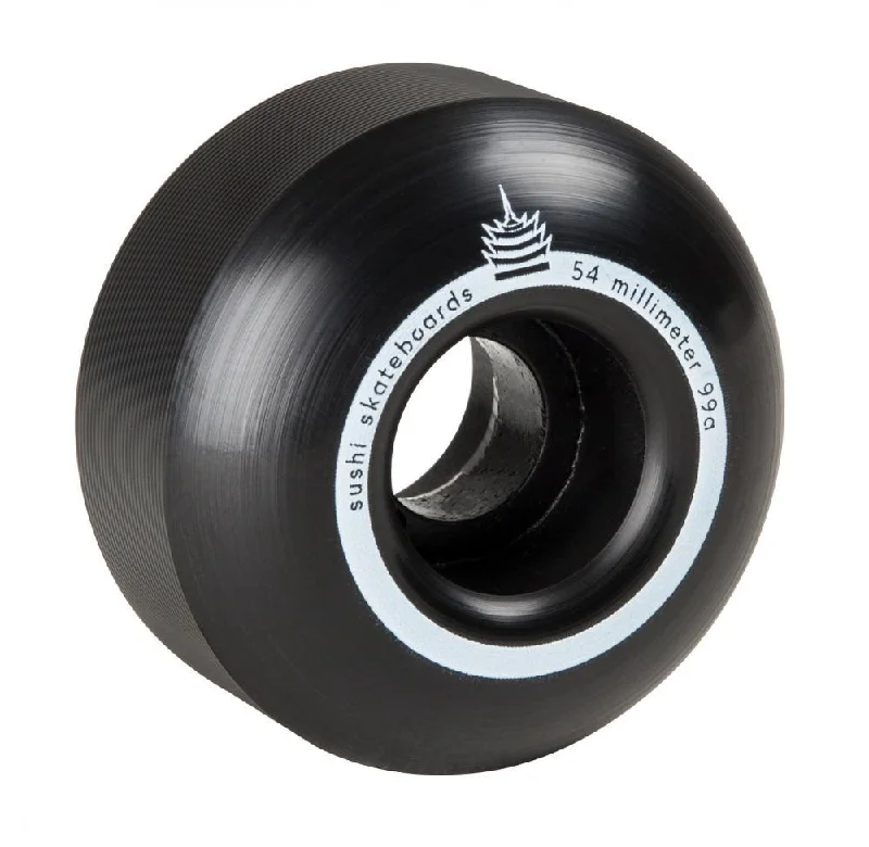 Custom Skateboard Wheels with Rubberized Material for Grip-Sushi Pagoda Team V2 Skateboard Wheels, Black